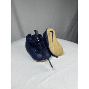 2018 Nike Lil Posite Foamposite One Navy Gum Crib Bootie TD 644790-405 sz 1C